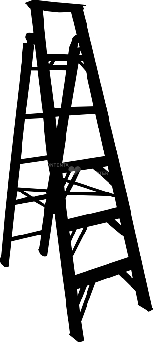 Black ladder tool silhouette from a 42-design cut file set