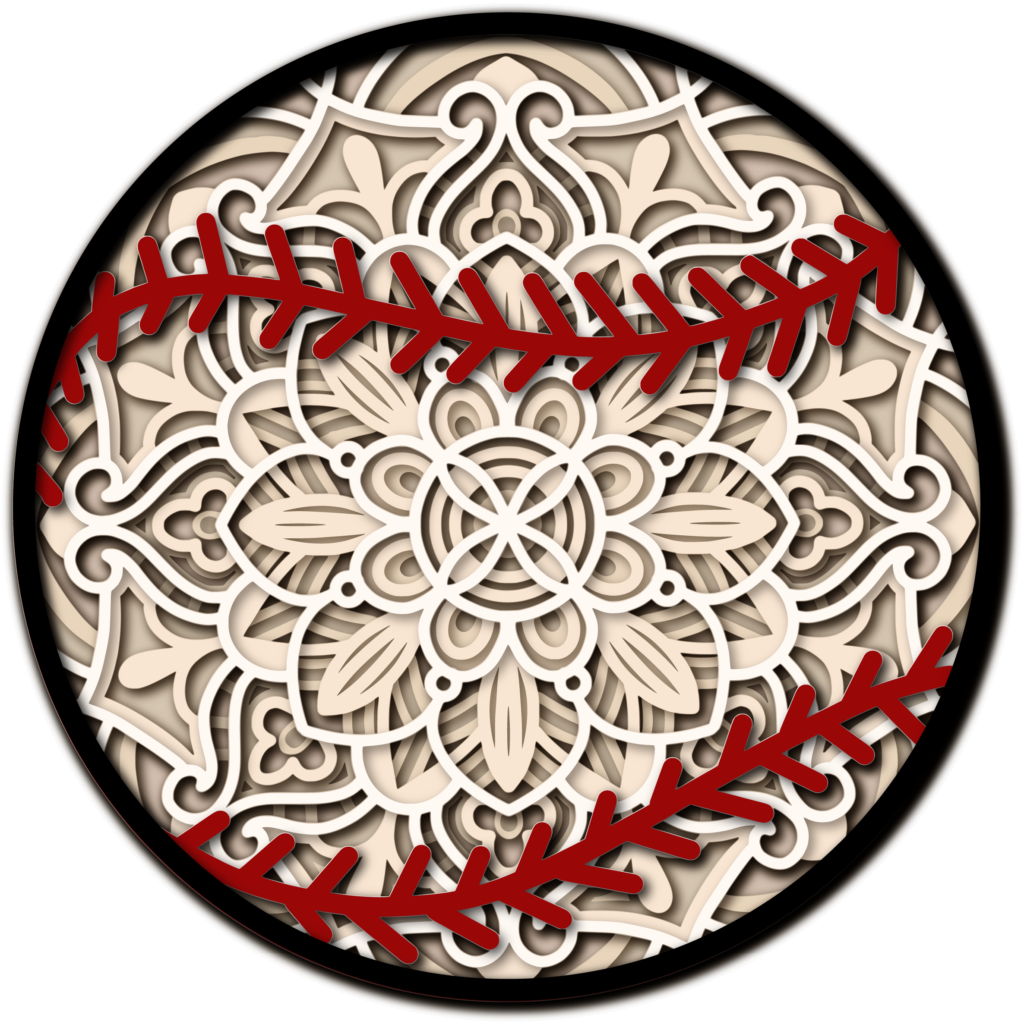 Layered Baseball Mandala SVG Design project preview