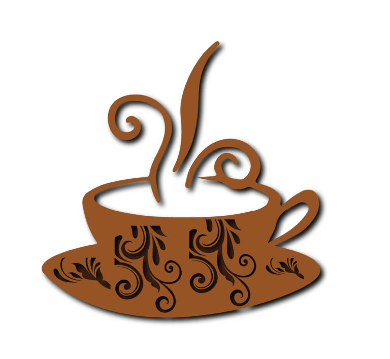 Ornamental Coffee Cup SVG and DXF Design project preview