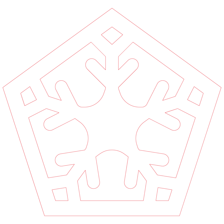 Snowflake Coaster SVG and DXF Pattern Set project preview