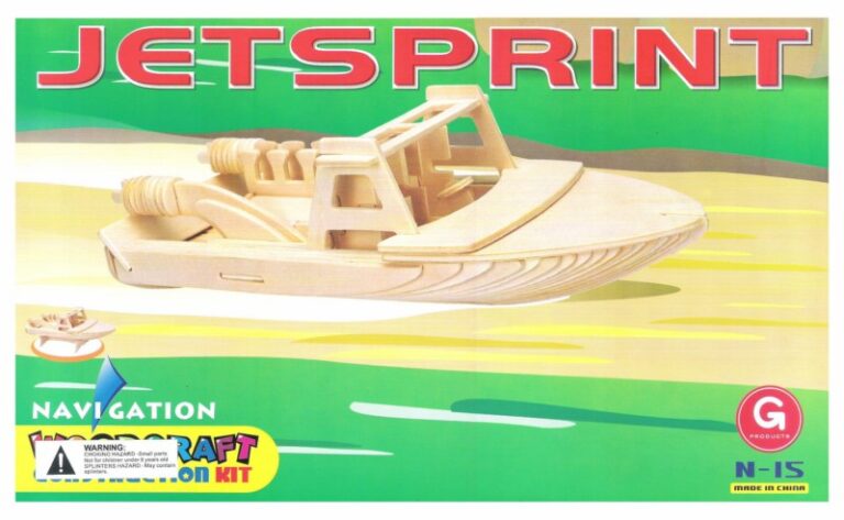 Jet Sprint Boat 3D Puzzle EPS Plan project preview