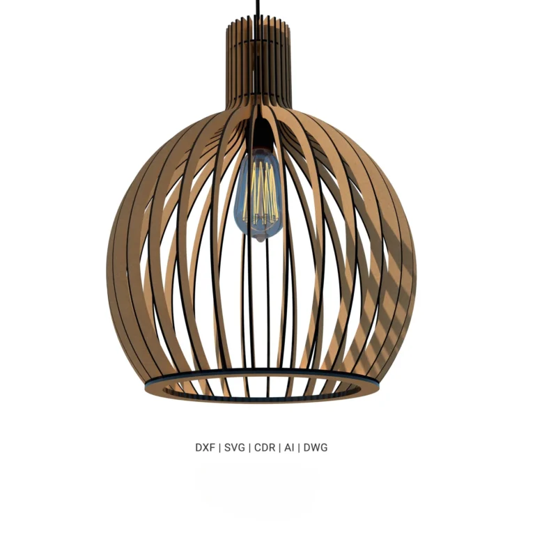 Geometric open-frame light fixture shown as a cut design reference